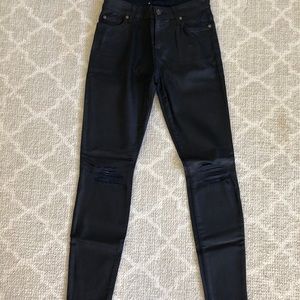 7 for all mankind coated jeans